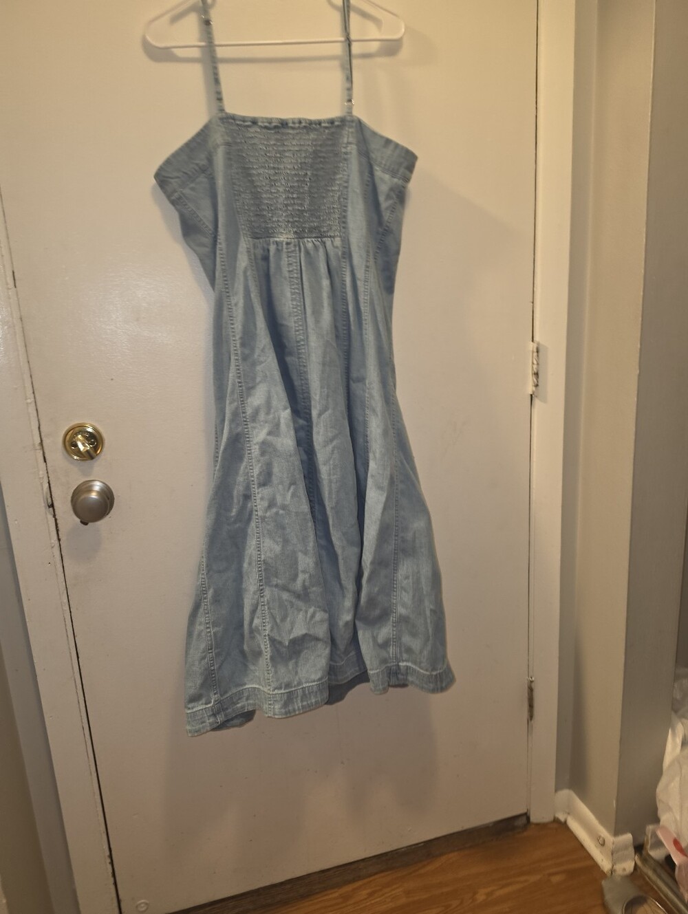 Denim Midi Sundress with Square Neck - Picture 12 of 13